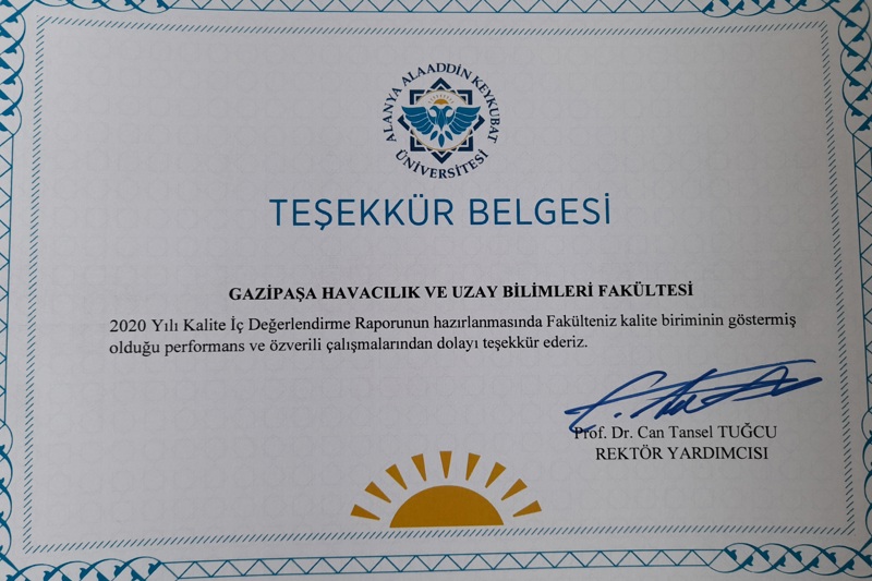 Teşekkür Belgeleri Dağıtıldı