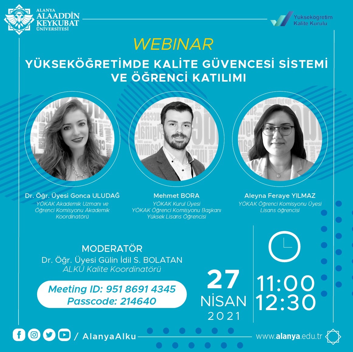 YÜKSEKÖĞRETİMDE KALİTE GÜVENCE SİSTEMİ VE ÖĞRENCİ KATILIMI SEMİNERİ GERÇEKLEŞTİRLDİ